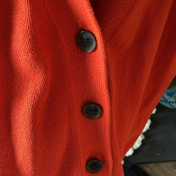 Gap orange sweater cardigan size large Tall - Picture 3 of 6